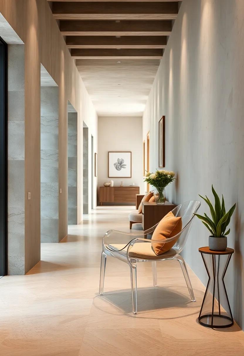 Transparent Acrylic ⁤Chair: A transparent‍ acrylic chair blends seamlessly ⁤into the background, offering an illusion of ‌more space while ⁤providing seating