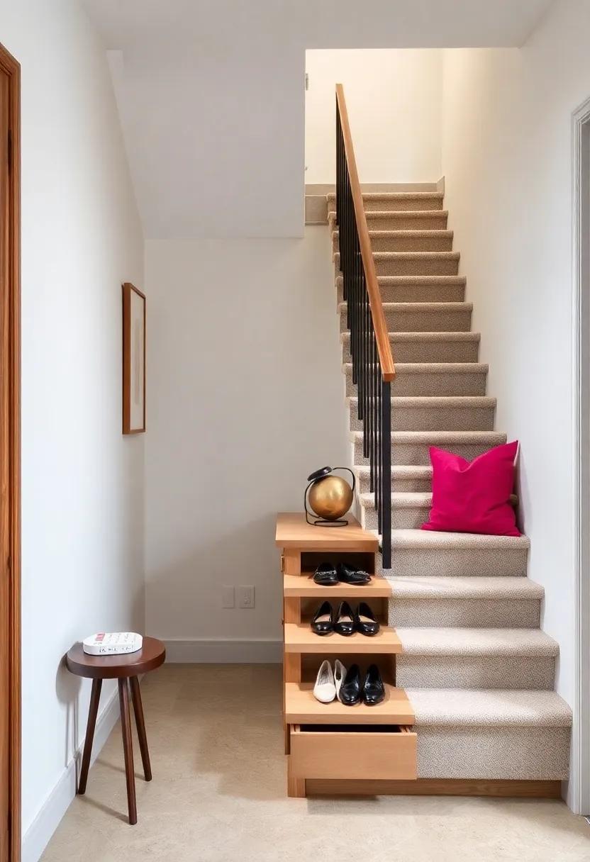 The Classic Drawer: A traditional staircase that incorporates pull-out drawers within the risers, allowing for easy access to your favorite pairs without cluttering⁤ up the hallway