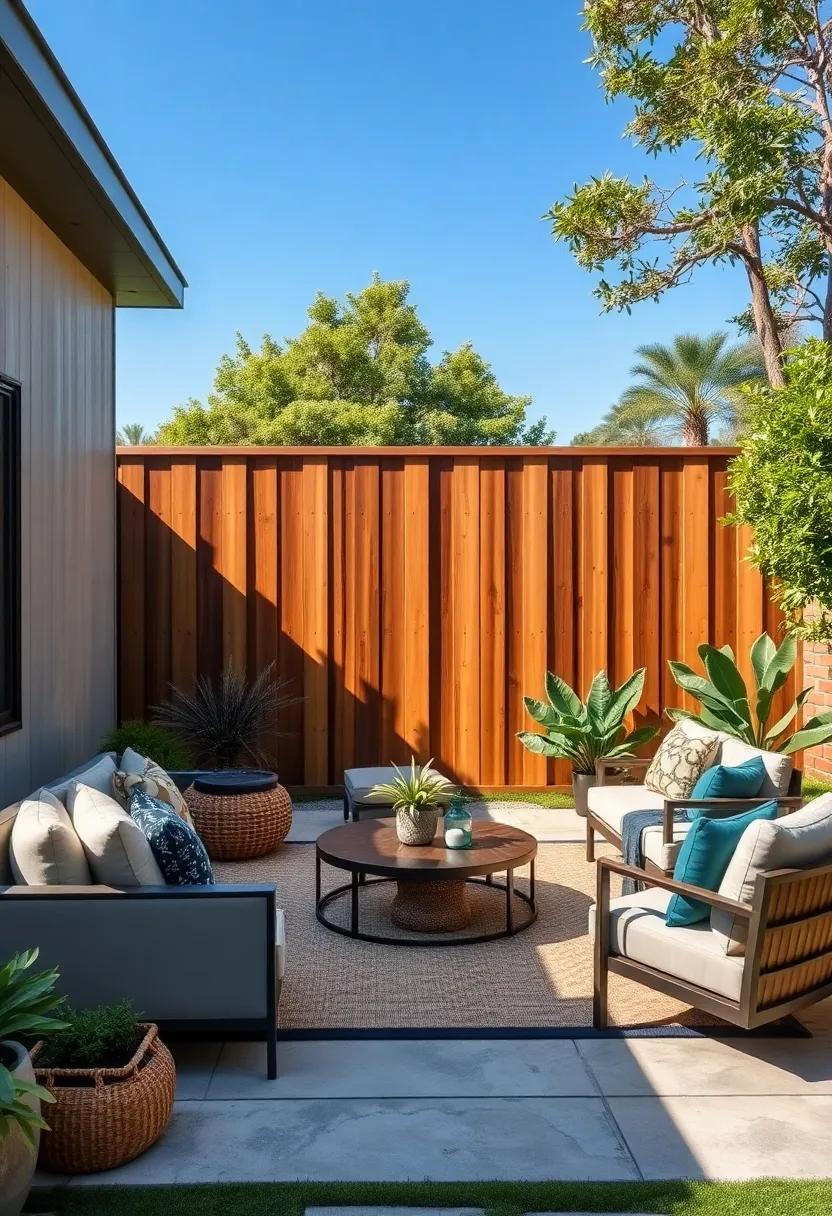 Elegant ‌Wood ⁤Panels: Embrace⁣ the natural beauty of your surroundings with tall wooden panels that offer both privacy and a‍ rustic charm, allowing for a serene​ escape among the trees