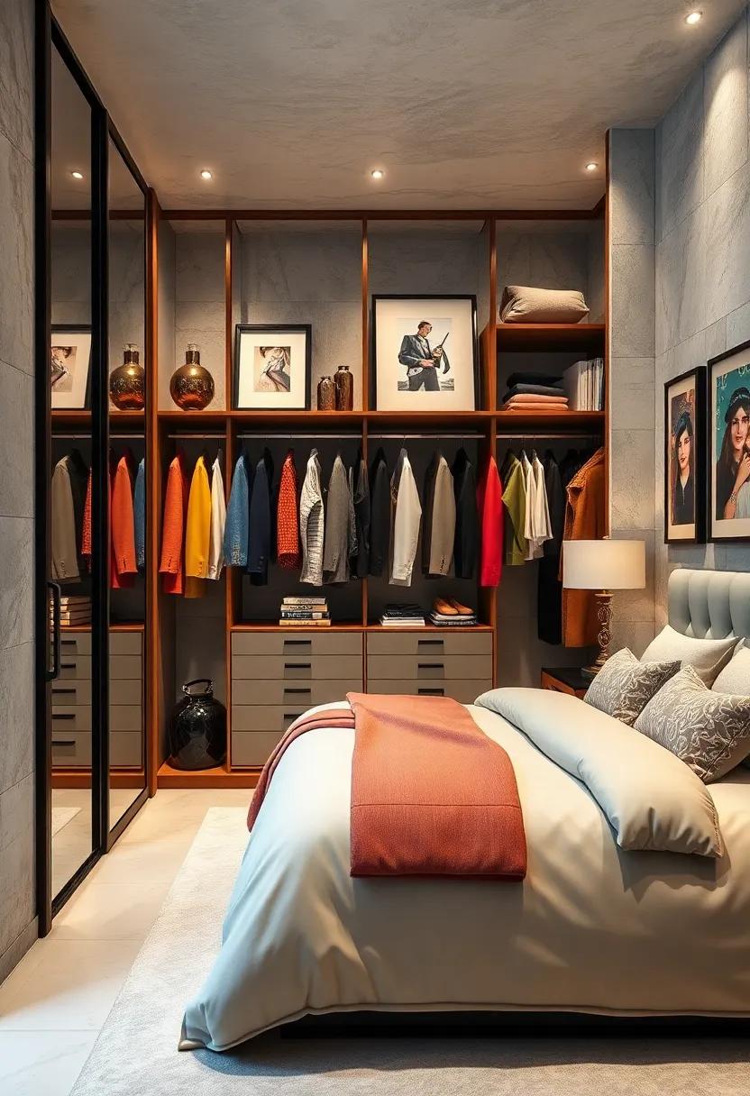 Artistic Displays: Transform your wardrobe into a gallery with framed ⁣art or ⁢photos alongside your clothing, creating a‌ visually appealing environment