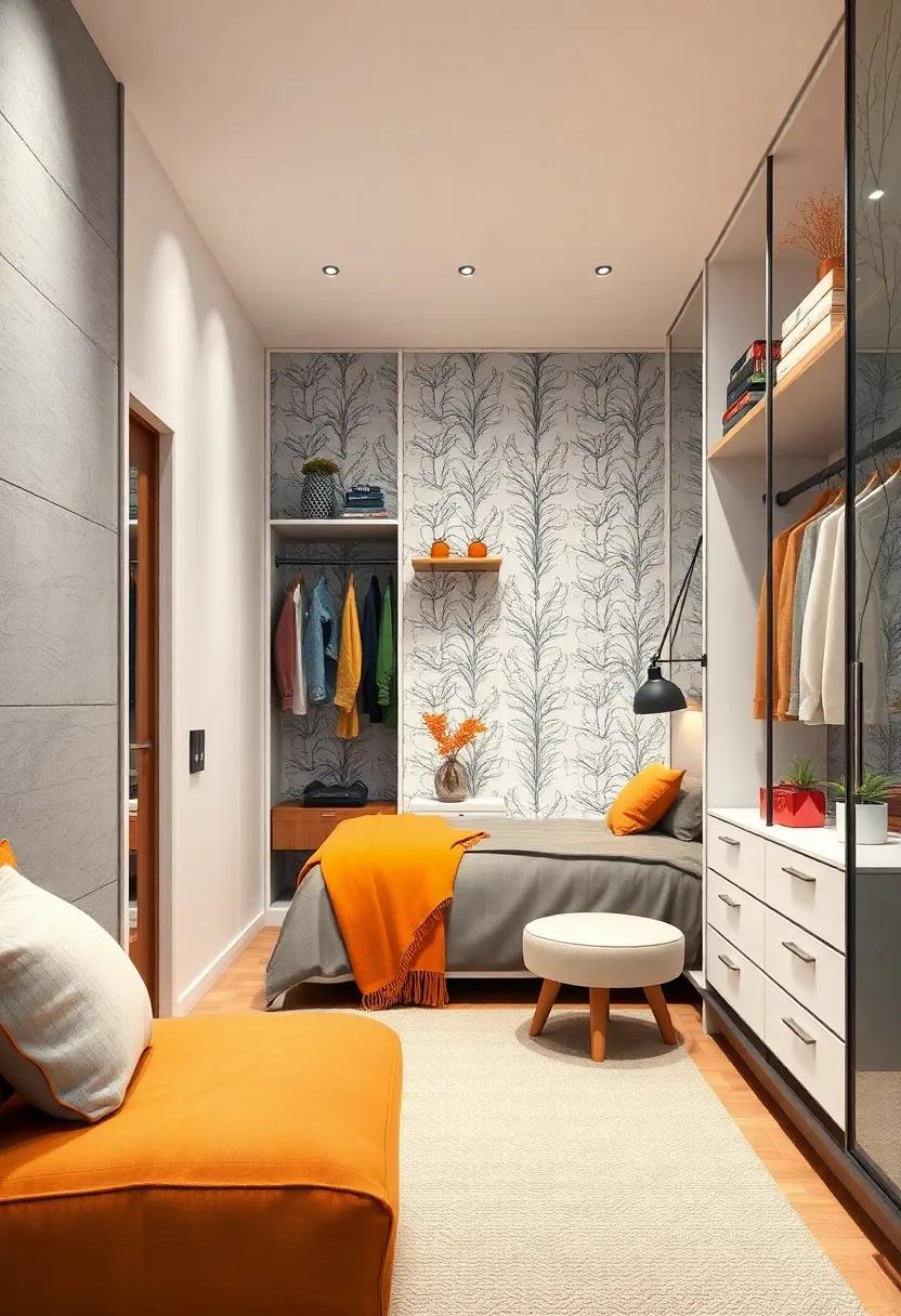 bold Wallpaper: Make a statement with bold wallpaper or decals that express your⁣ personality and create a stunning​ backdrop for your clothing