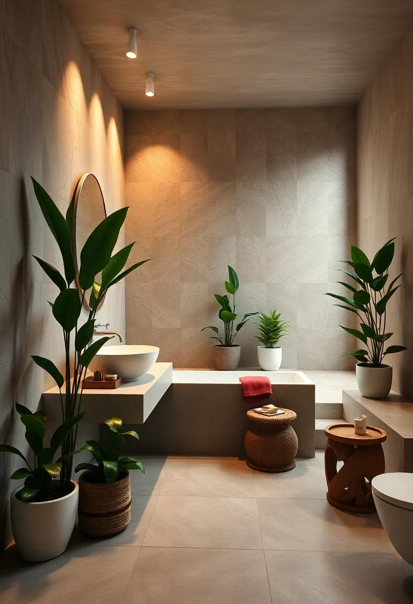 Indoor Plants: Add greenery with potted plants that flourish in warm light, ‌contributing ‌to a serene spa-like environment