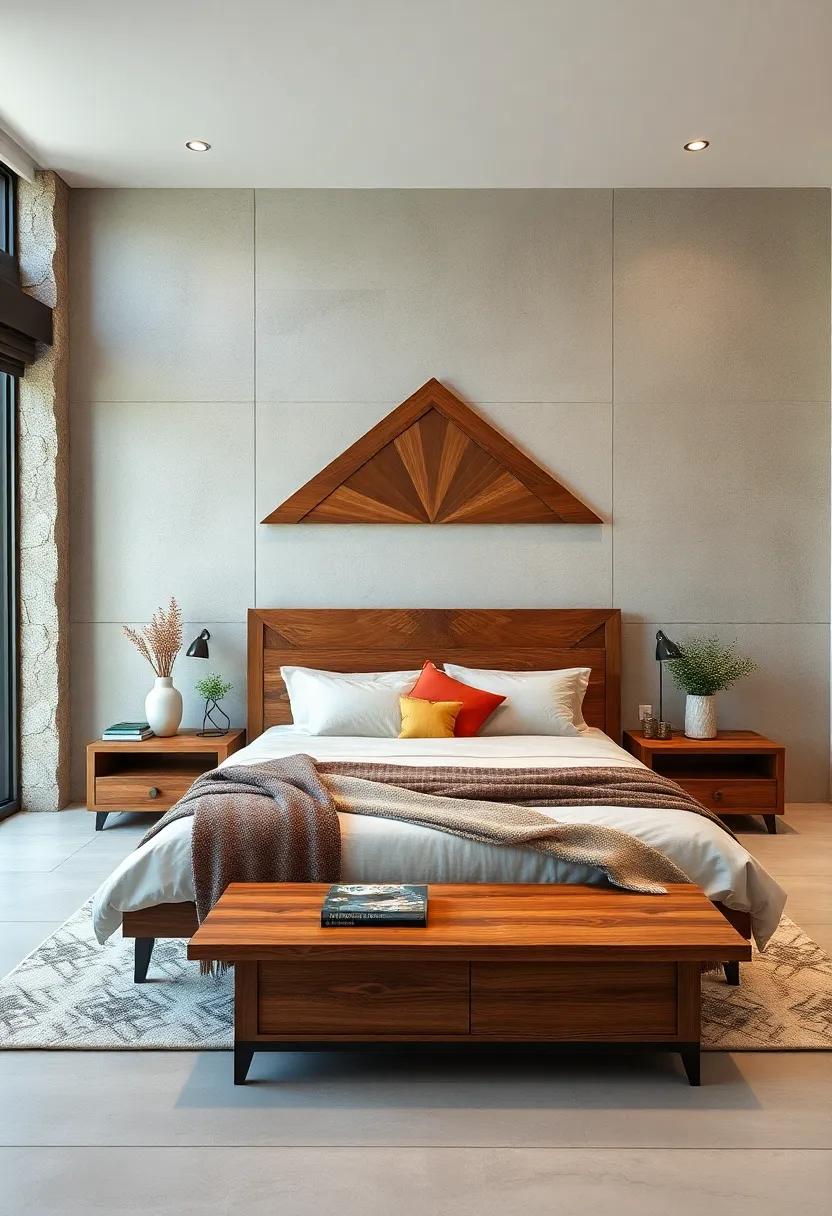 Bold Headboards: Choose ​a unique‌ wooden headboard feature,⁢ such as geometric shapes or intricate ‍carvings,⁣ to personalize your sleep space