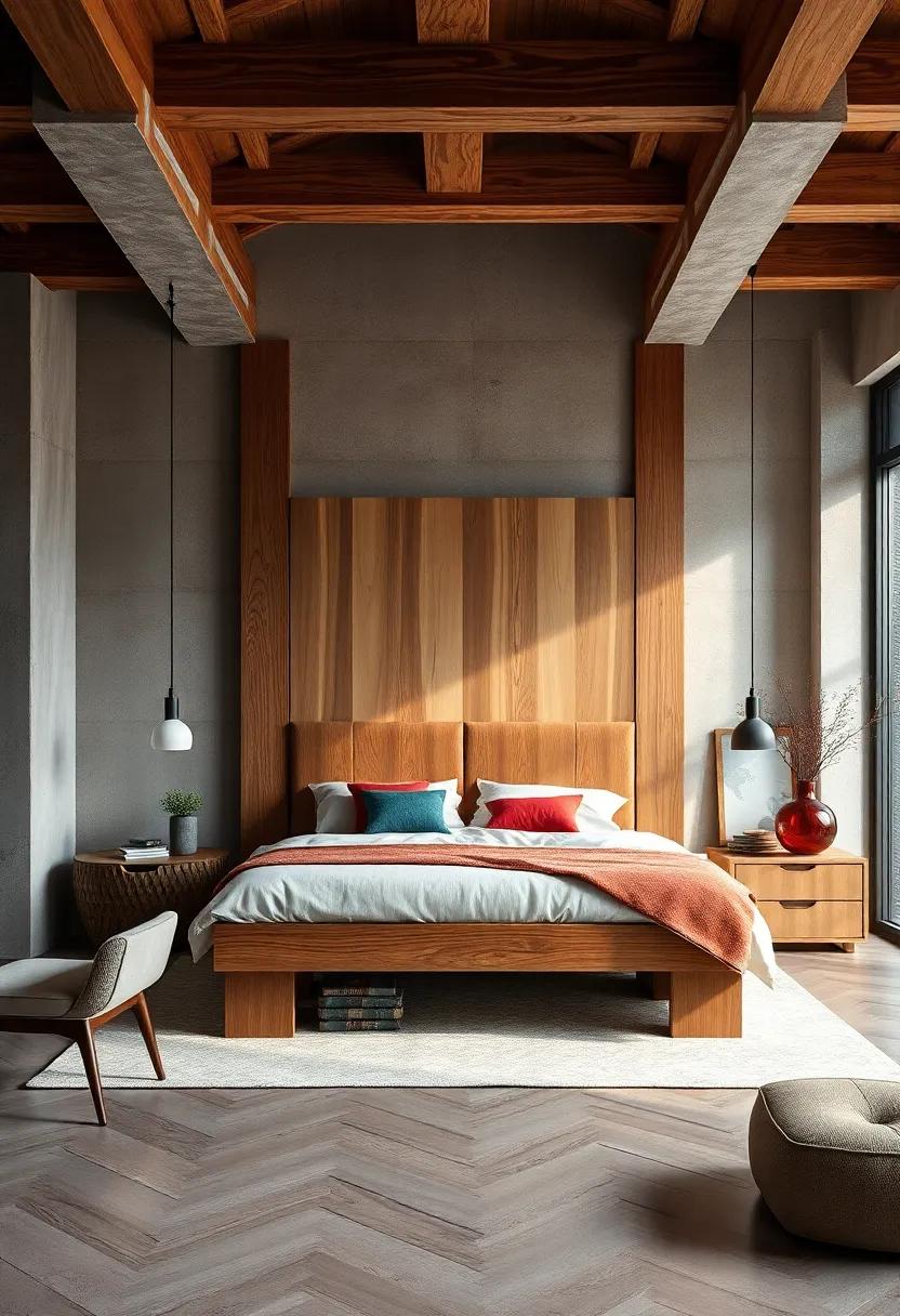 Contemporary ⁣Elegance: Opt for a stylish​ wooden bed with a high headboard ⁤that serves as both a statement piece and a cozy backrest for​ reading