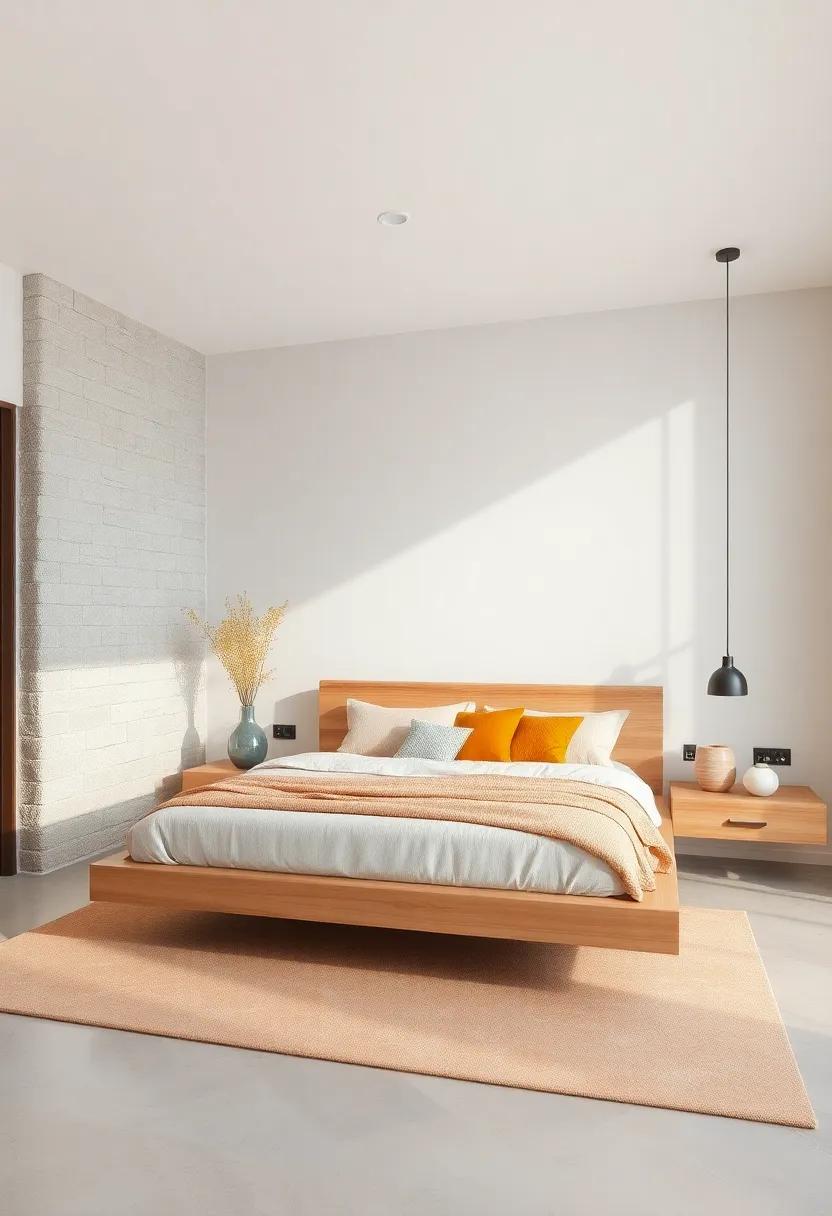 Floating Frames: Embrace modernity with ⁢a floating ‌wooden bed ⁤frame that creates ​an ⁣illusion of space⁢ and adds a touch ‍of whimsy