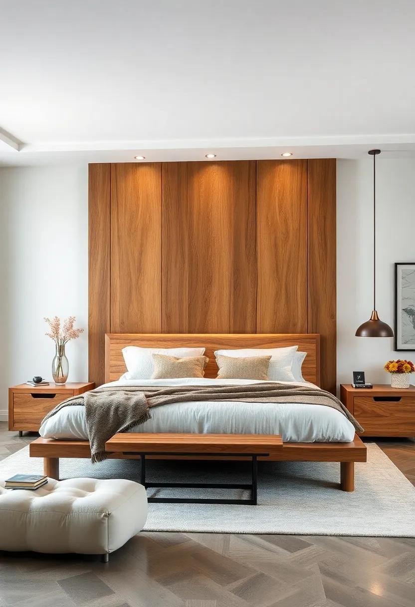 Oversized Headboards: Make a statement⁤ with towering wooden headboards that ​add drama and sophistication, transforming ⁢your ​bed into a focal point