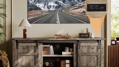 How We Styled Our Living Room with oneinmil’s Farmhouse TV Stand