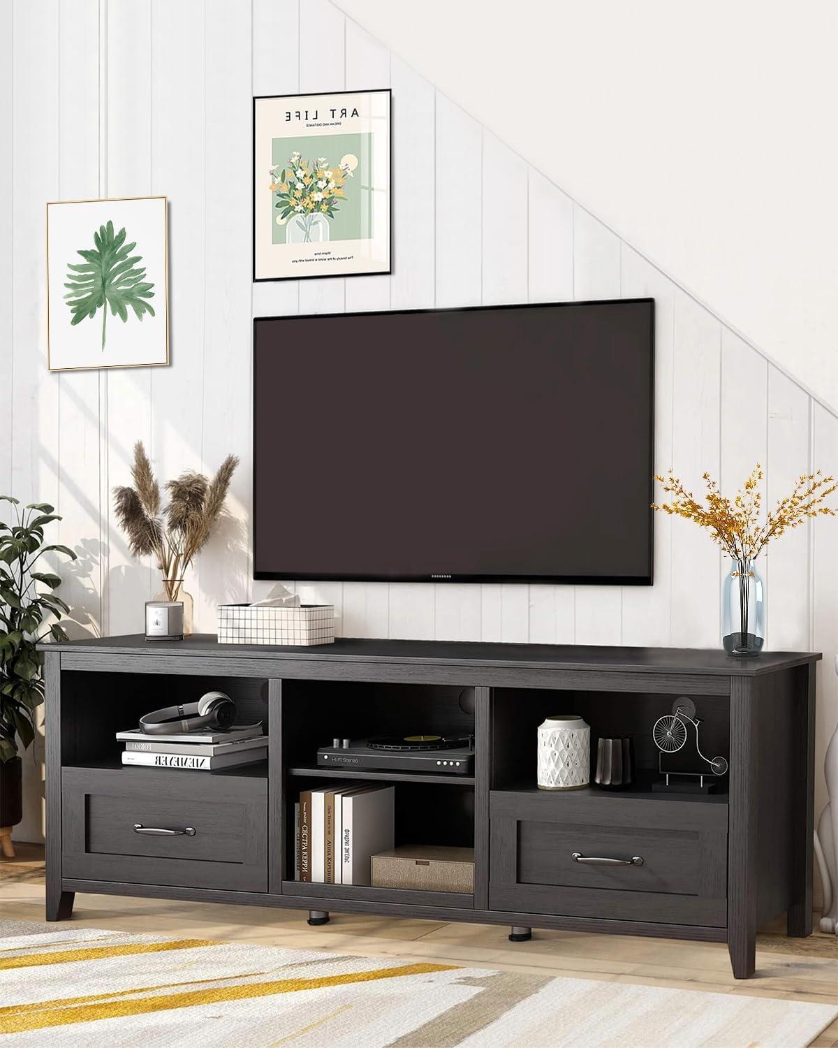 Our Honest Take on the Sturdy 80-Inch Black TV Stand with Storage