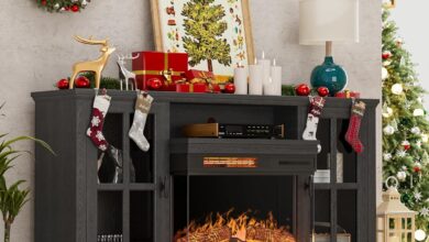 Our Take on the YESHOMY Glass Fireplace TV Stand: Stylish & Sturdy