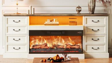 Our Honest Take: Huuger Fireplace TV Stand’s Warmth & Style
