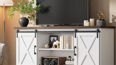 Why We Recommend the CABIHOME Farmhouse TV Stand for Our Space