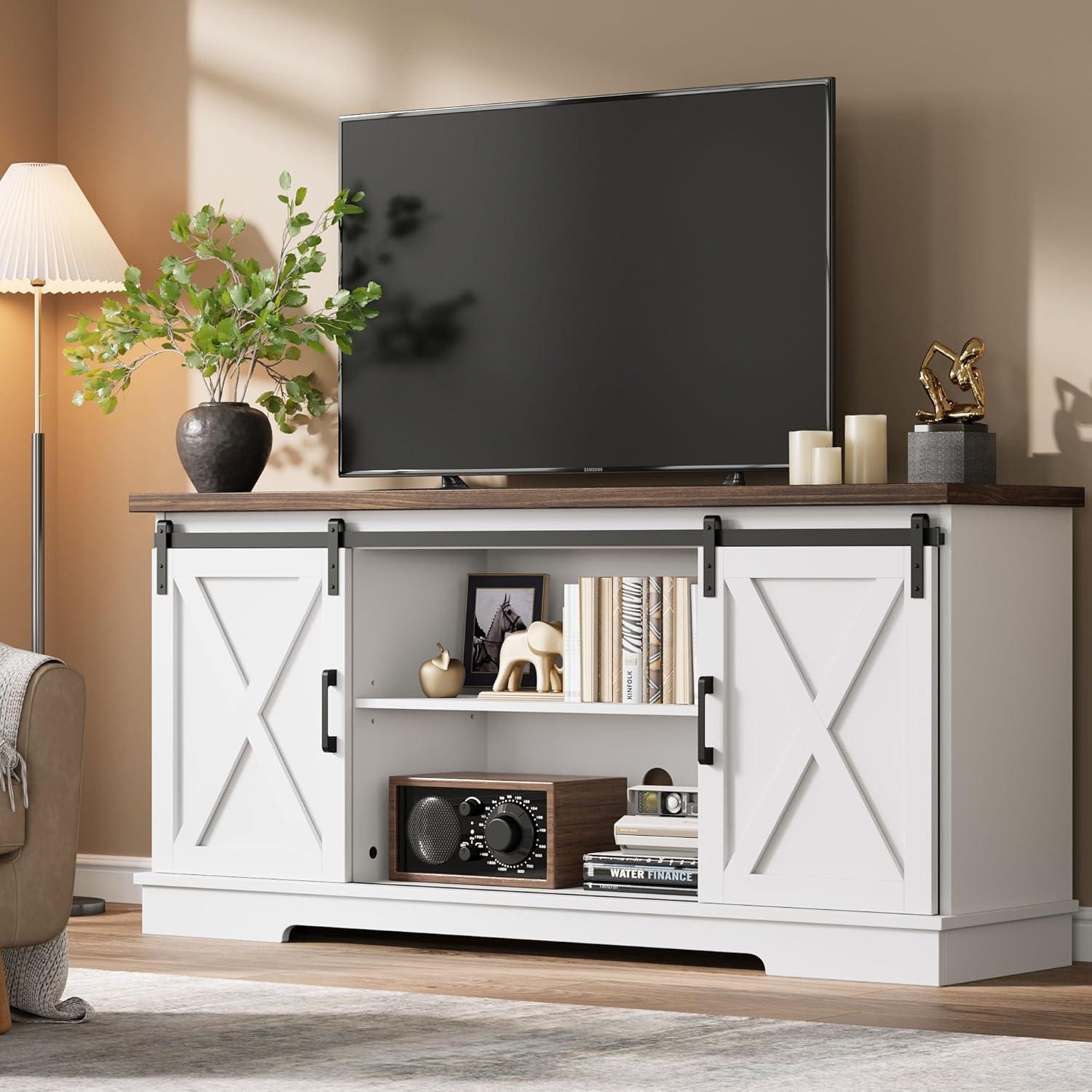 Why We Recommend the CABIHOME Farmhouse TV Stand for Our Space