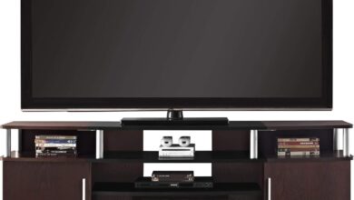 Why We Chose the Ameriwood Carson TV Stand for Our 70″ TVs