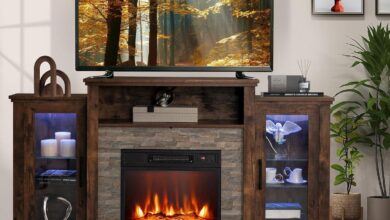 Our Review: Stylish Electric Fireplace TV Stand with LED & Smart Heat