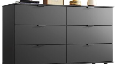 Spacious and Stylish: Exploring the WLIVE 6-Drawer Black Dresser