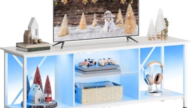 Elevate Our Space with WLIVE’s Sleek LED TV Stand & Console