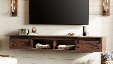 Elevate Living Room Style with a Rustic Floating TV Stand