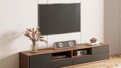 Balancing Style and Storage with a Modern Walnut TV Stand