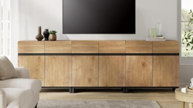 WAMPAT Modern TV Stand: Spacious, Stylish, and Built to Last