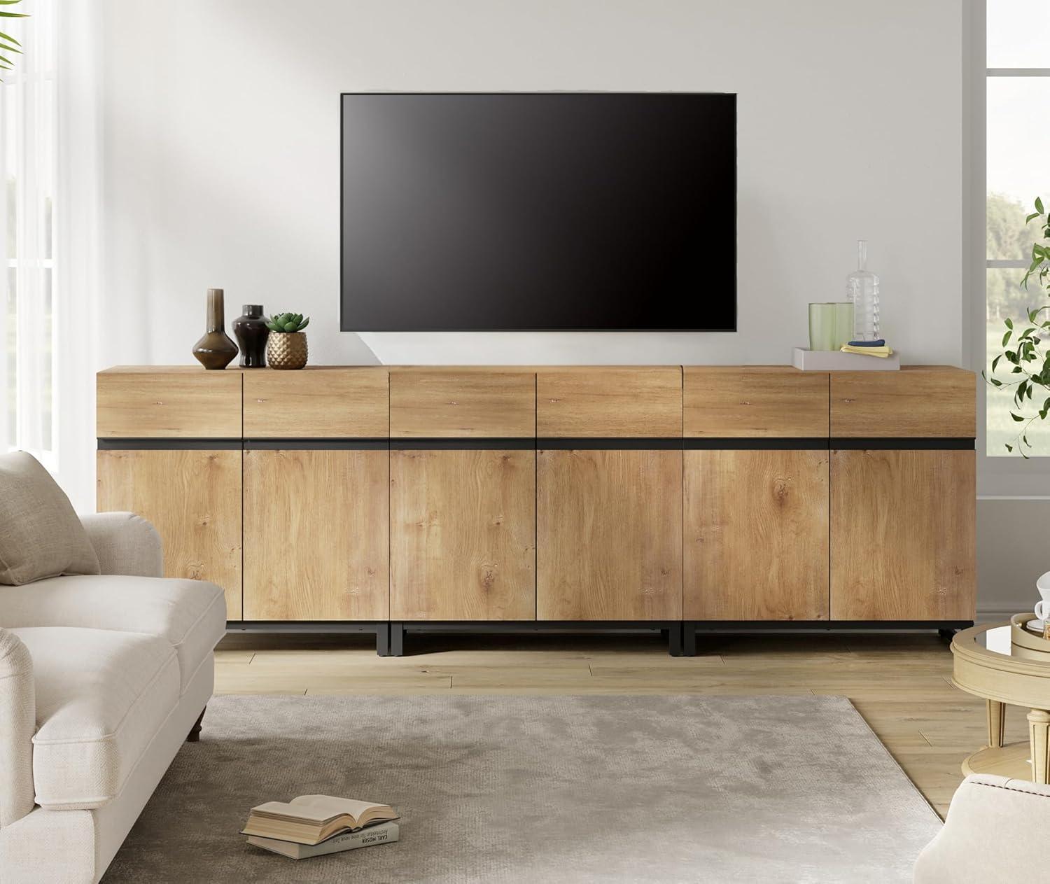 WAMPAT Modern TV Stand: Spacious, Stylish, and Built to Last