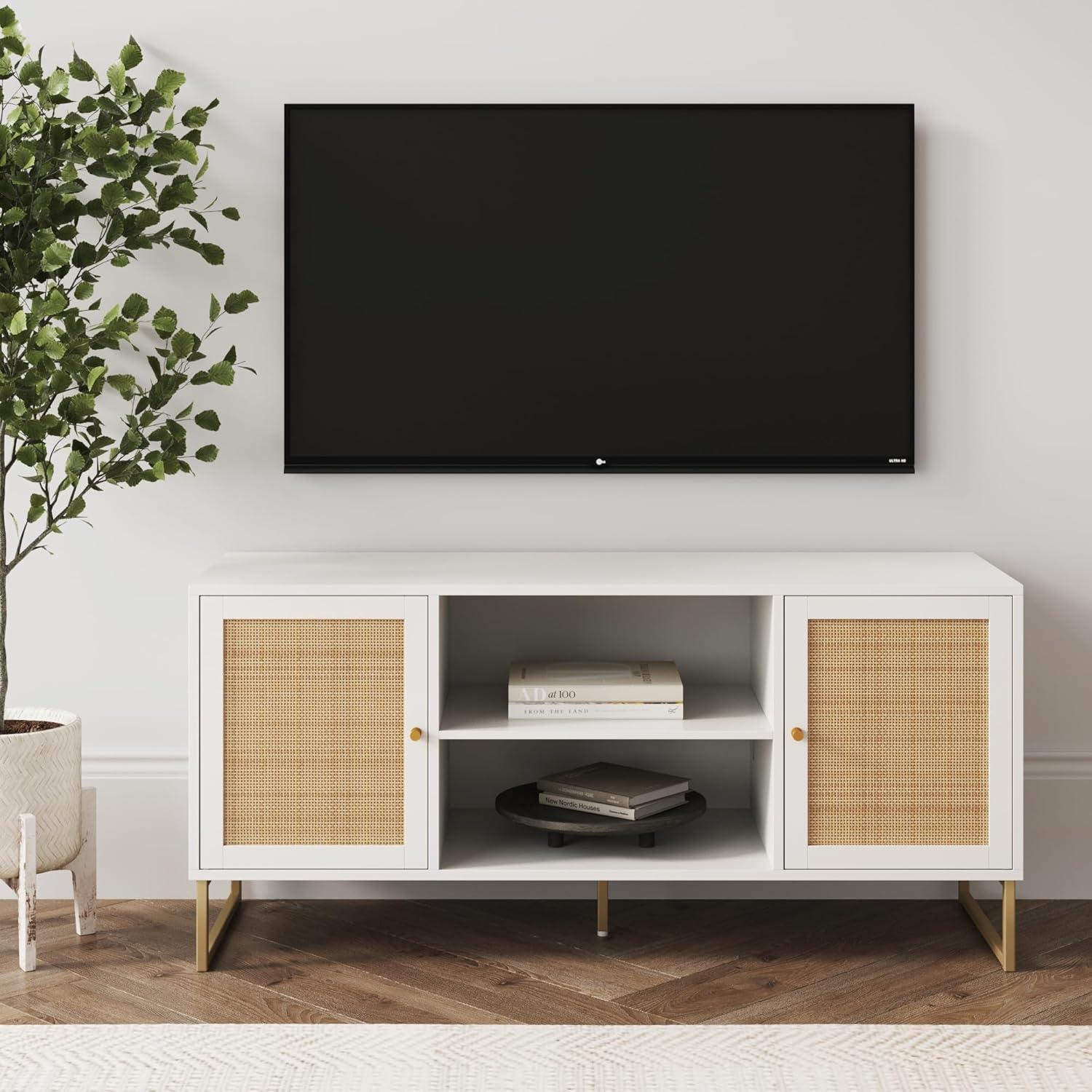 Mina TV Stand Review: Stylish Storage with Boho Chic Appeal