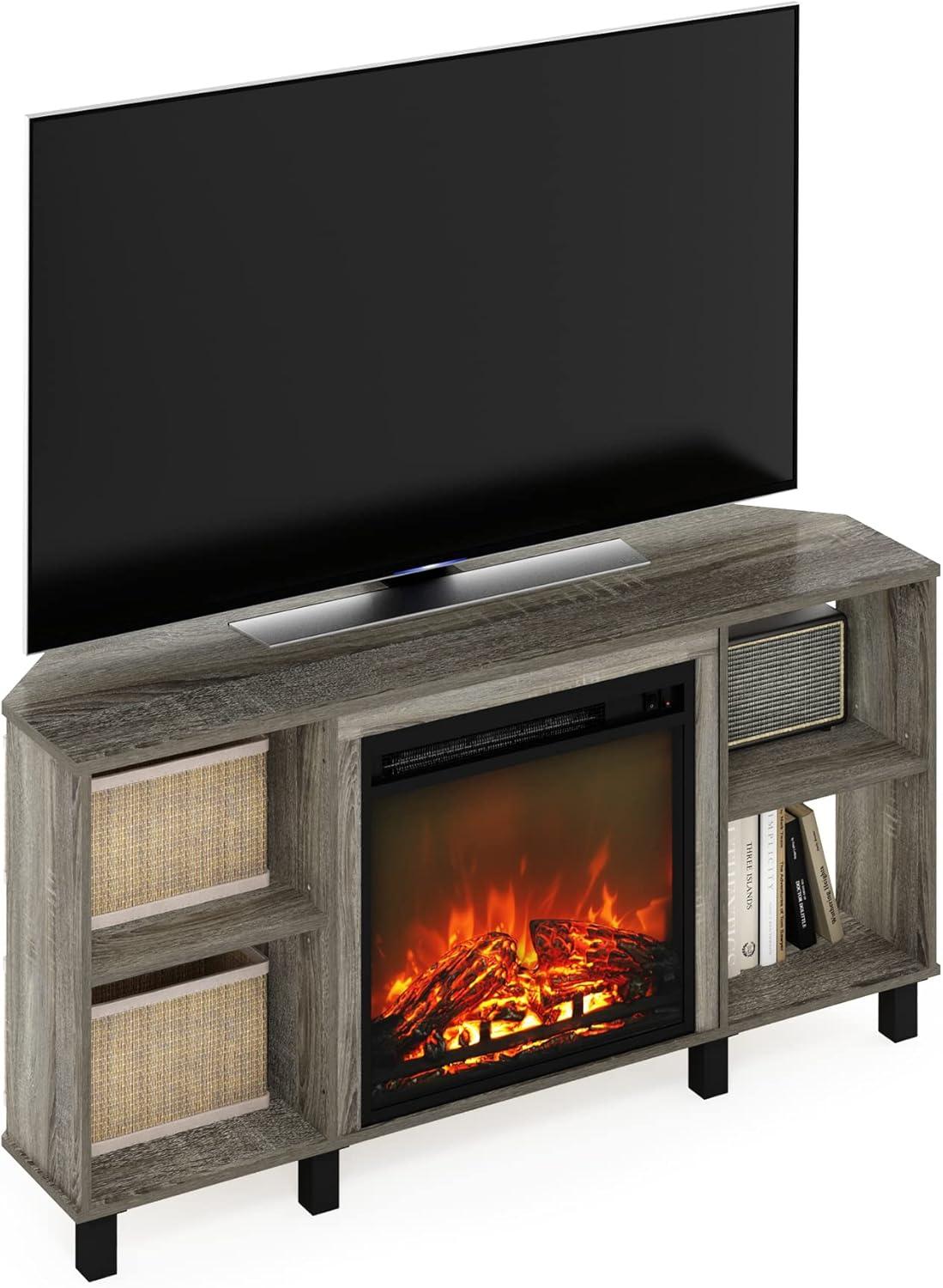Discovering Cozy Elegance: Furinno Jensen Corner Fireplace TV Stand Review