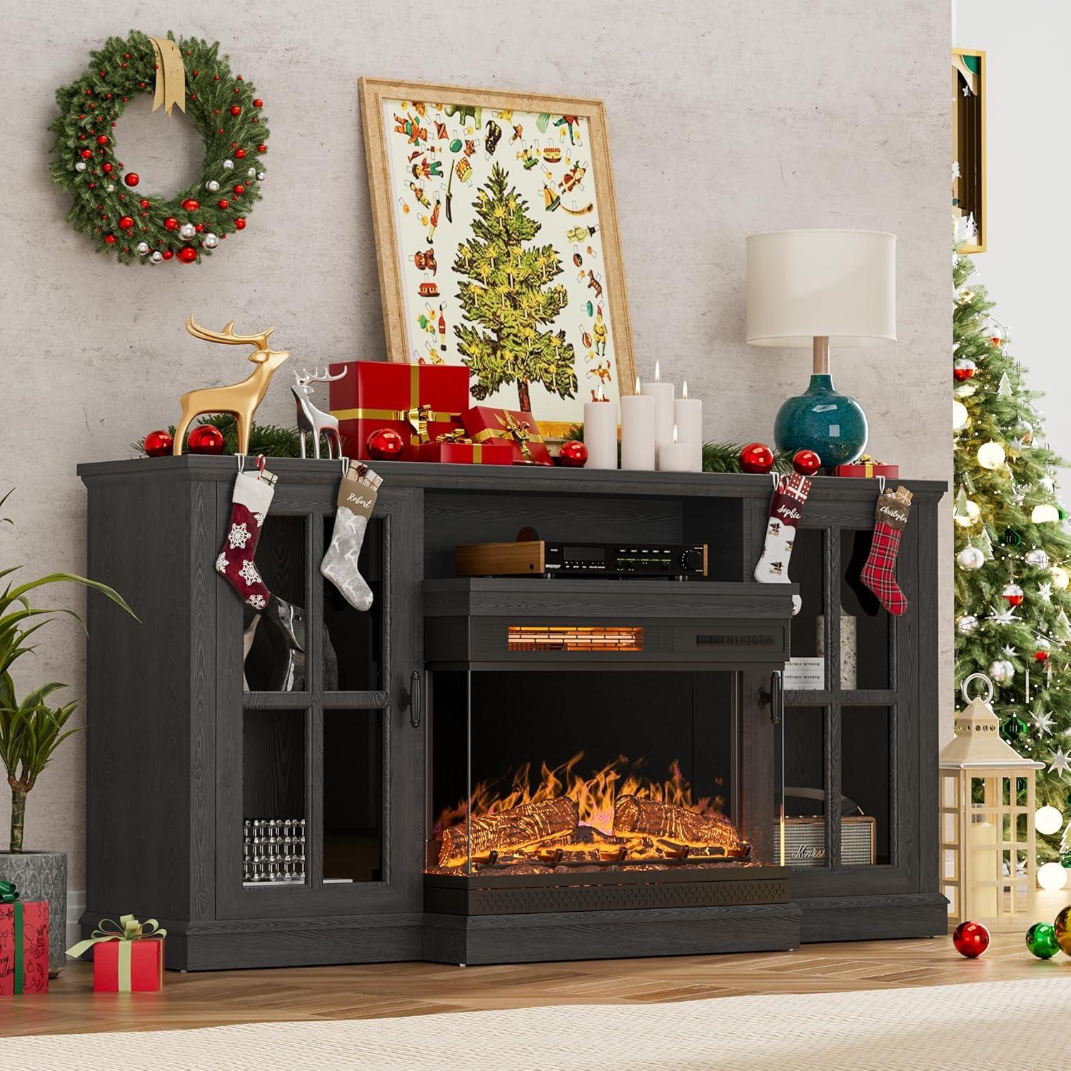 Our Take on the YESHOMY ⁣Glass Fireplace TV Stand: Stylish & Sturdy