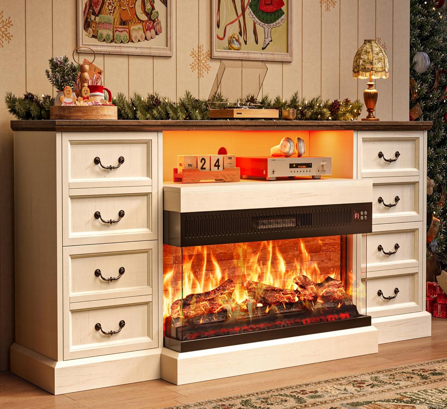 Our Honest Take: Huuger Fireplace TV Stand's warmth & Style