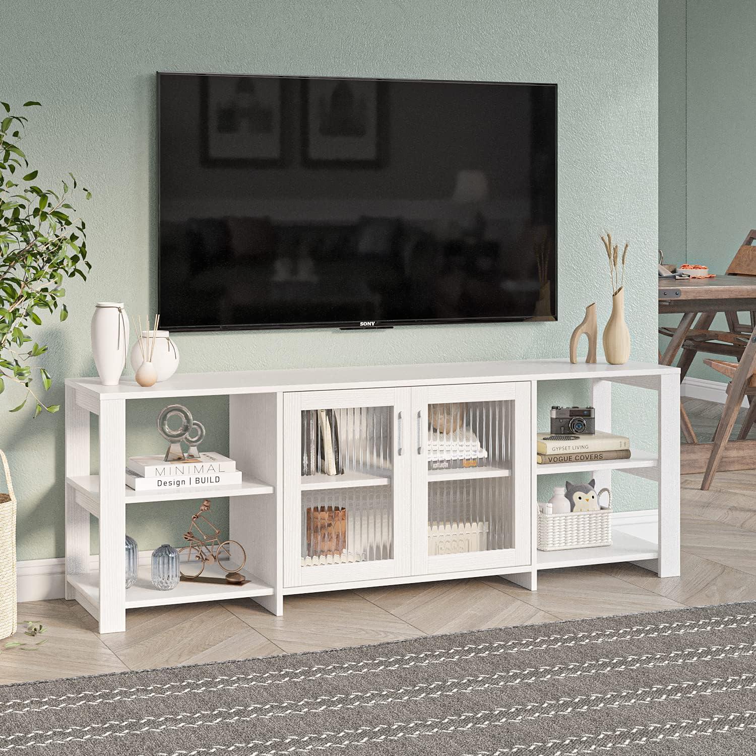 Our Take on the Panana White TV Stand: Stylish storage & stability