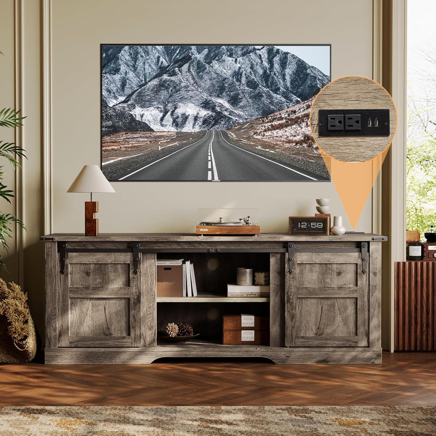 How We Styled Our Living Room with oneinmil's farmhouse TV Stand