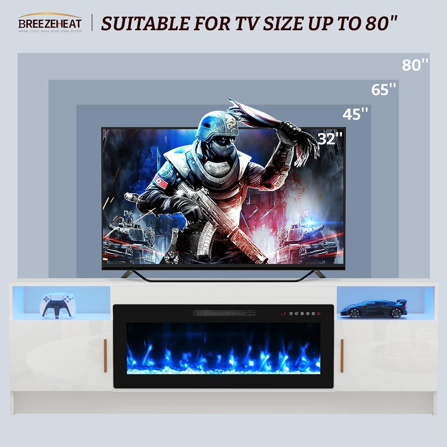 Our Take on the BREEZEHEAT Fireplace TV Stand: Stylish Warmth & Storage