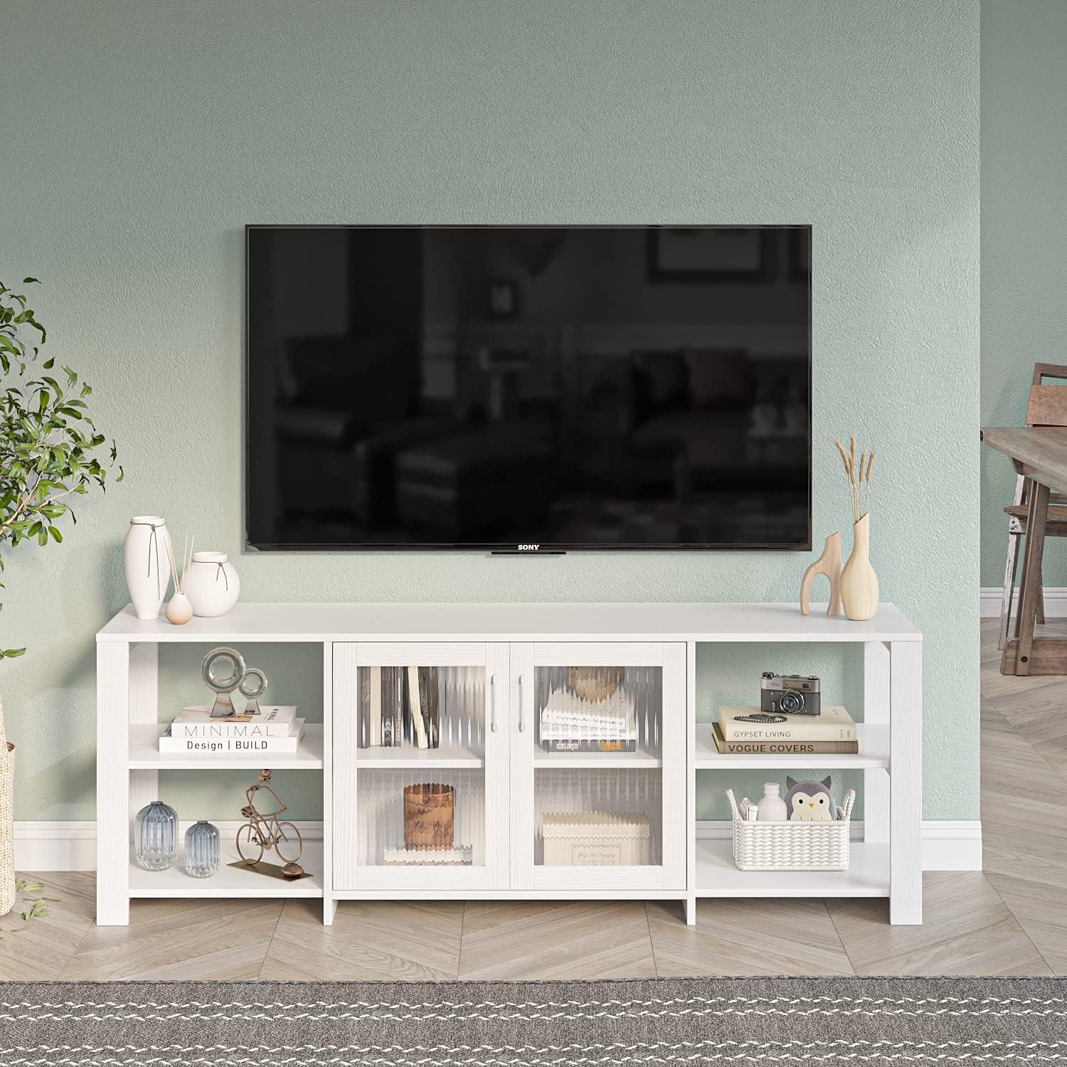 Our Take on the Panana White TV Stand: Stylish storage & ⁤Stability