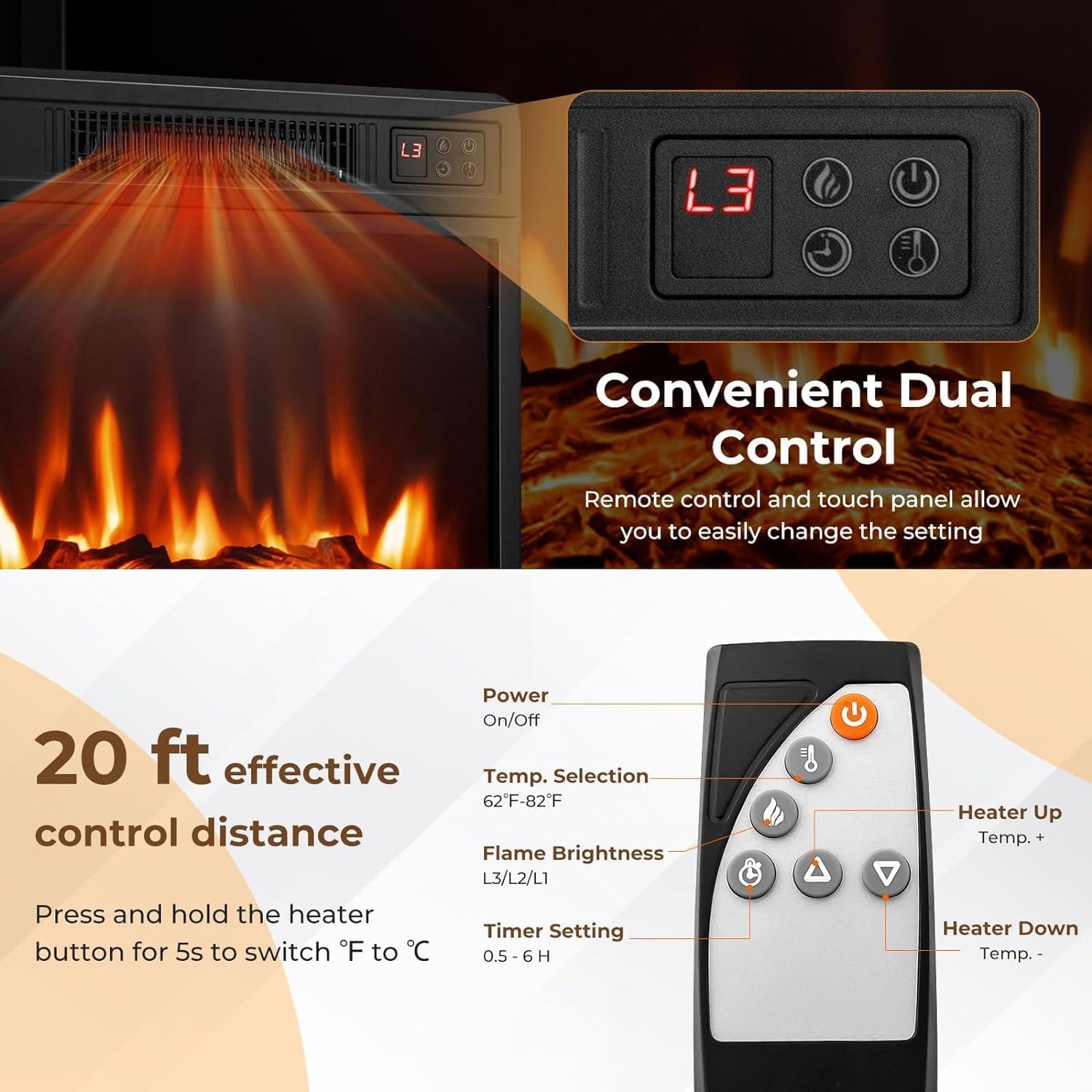 Our Review: Stylish Electric Fireplace TV Stand with LED & Smart Heat