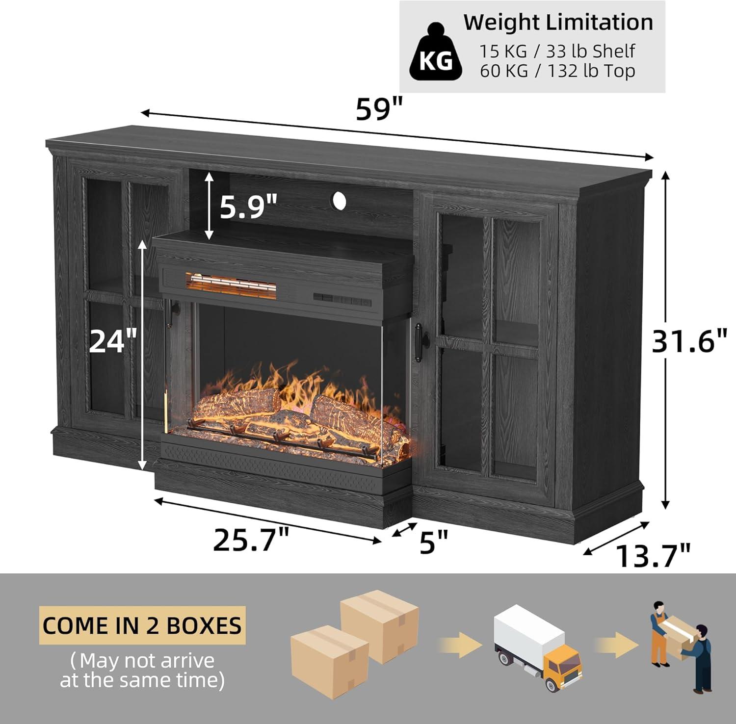 Our Take on the YESHOMY Glass Fireplace TV ‍Stand: ⁢Stylish & ‌Sturdy