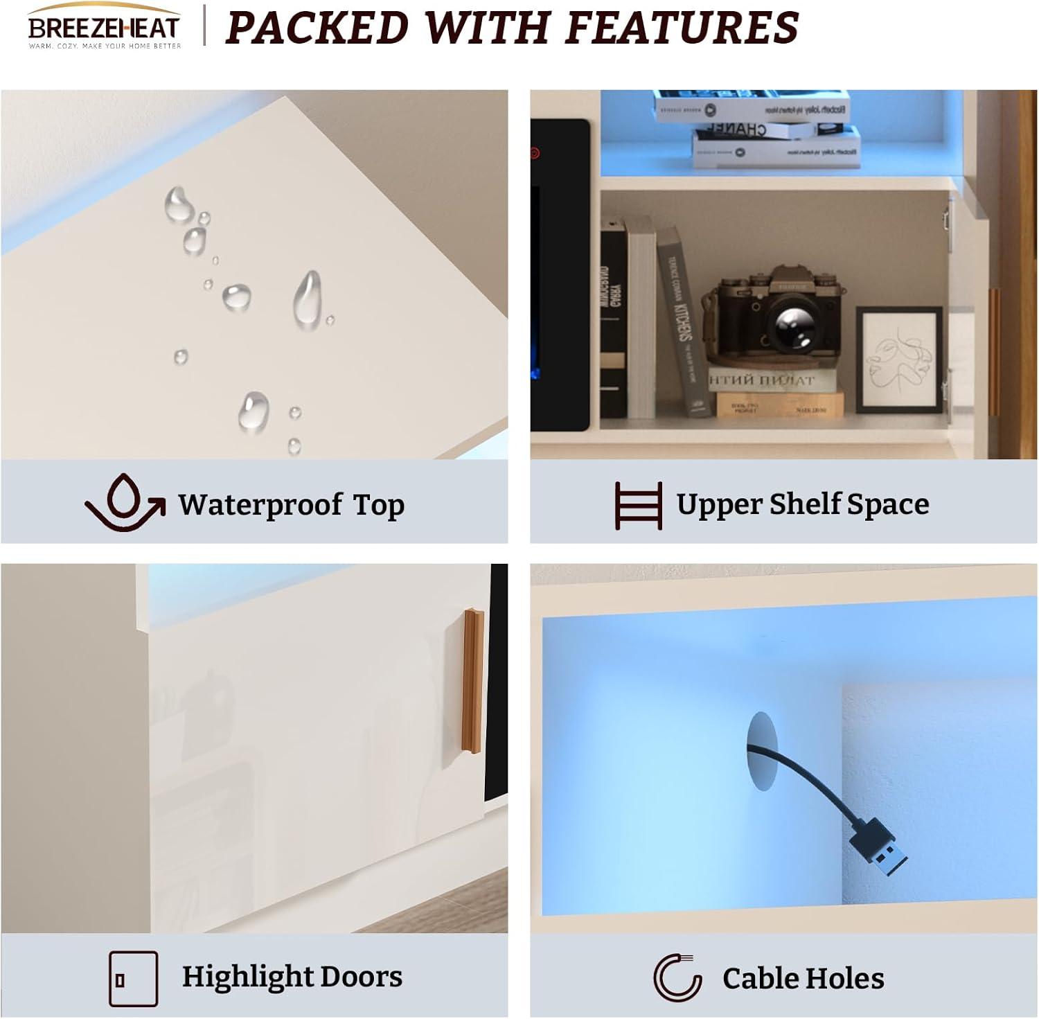 Our Take on the BREEZEHEAT Fireplace TV Stand: Stylish Warmth & Storage