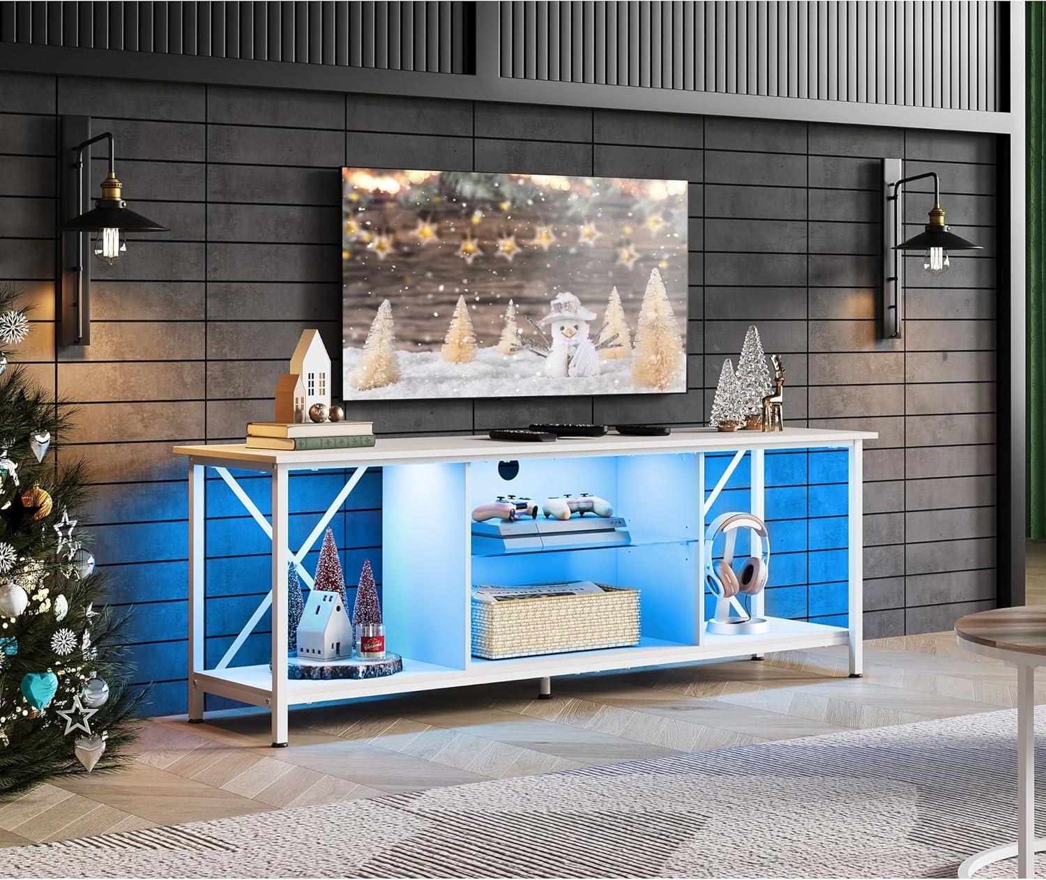 Elevate Our Space with WLIVE's Sleek LED ​TV ⁤Stand ⁢& Console