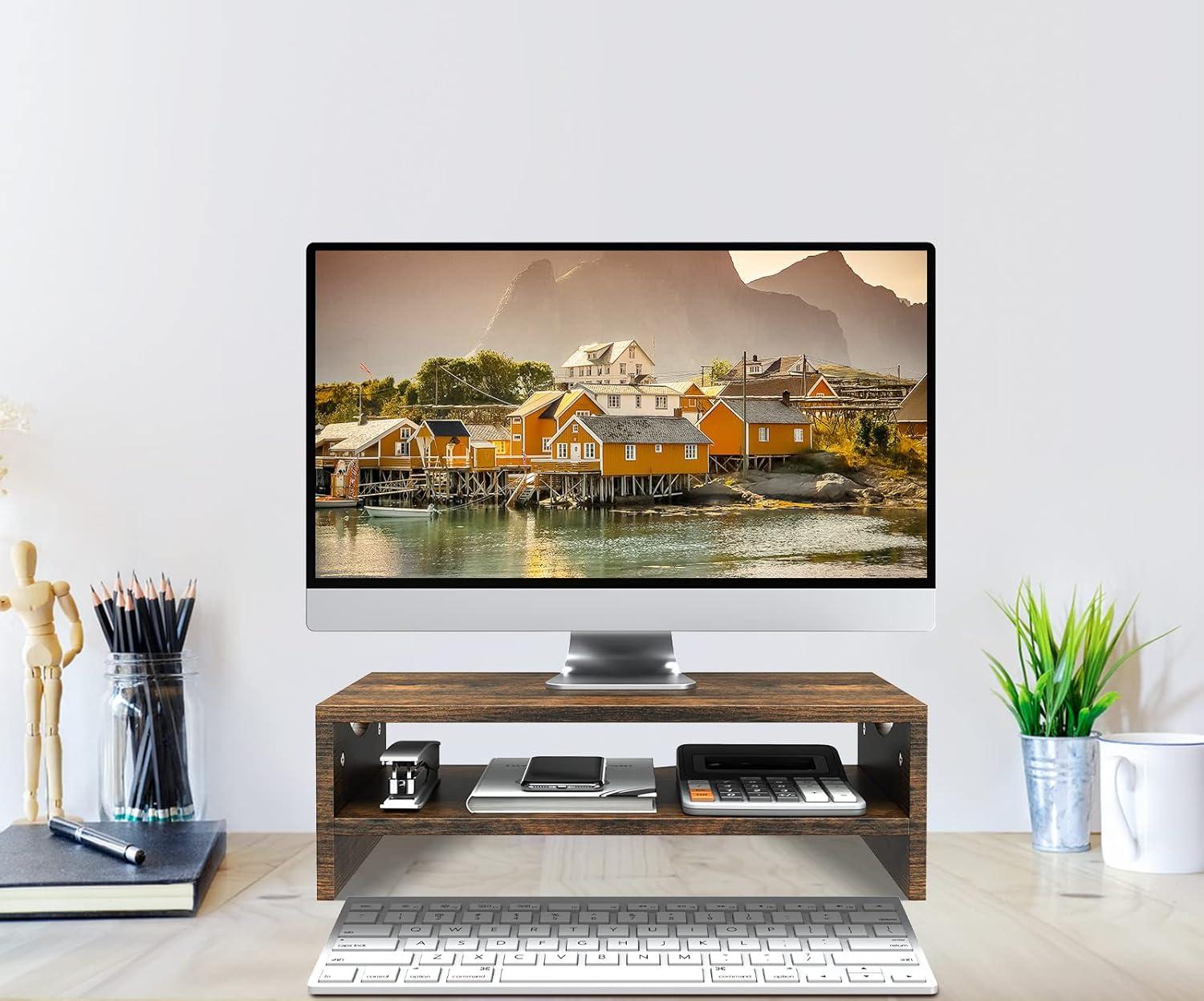 how We organize Our Desk with Zimilar's 2-Tier Monitor Riser