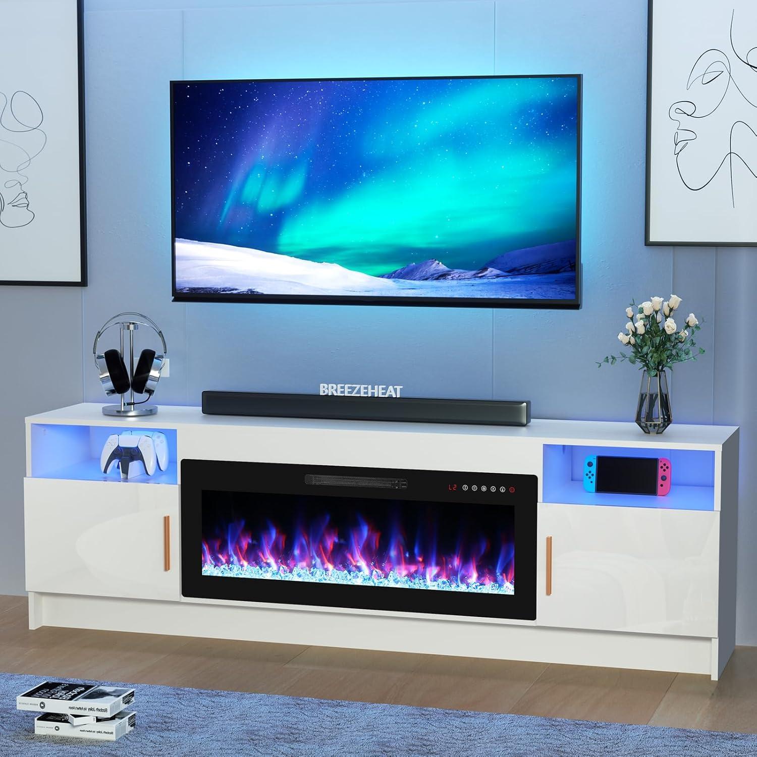Our Take on the BREEZEHEAT Fireplace TV Stand: Stylish warmth & Storage