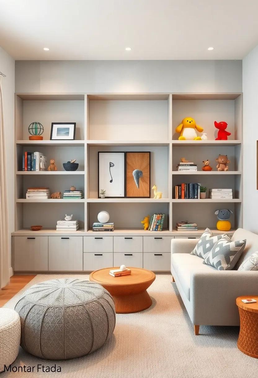 Whimsical Wall Art: Adorn the light grey walls with playful, nature-themed wall art to bring a touch of imagination to the nursery while maintaining a soothing color palette