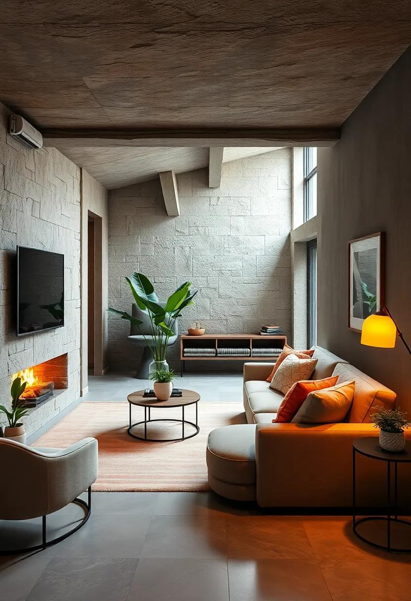 Include a small indoor plant to bring life and freshness to the space, enhancing the cozy atmosphere