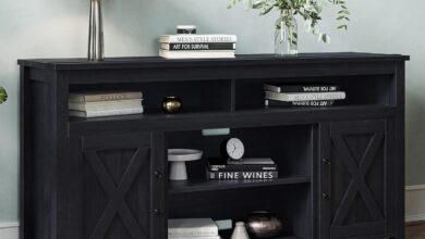 Belleze 58 Inch Tv Stand Corin How It Fits Your Space