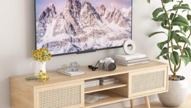 Boho Rattan Tv Stand How It Fits Your Living Room