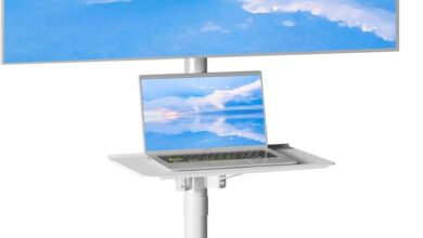 Bontec Mobile Tv Stand Moves With Your Small Space