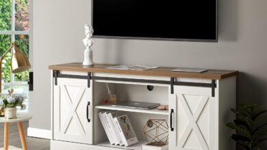 Bonvie Sliding Barn Door Tv Stand For Your Living Room