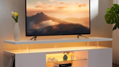 Cubehom Tv Stand For 75 Inch Tv Fits Your Living Room