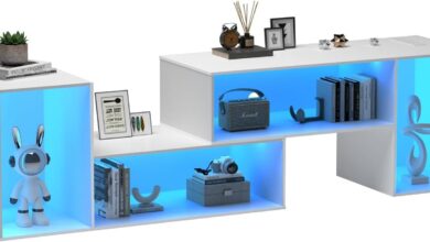 Deformable Tv Stand With Led Lights Fits Your Space