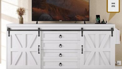 Dwvo Farmhouse Tv Stand How It Fits Your Space
