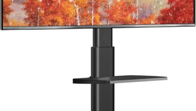 Fitueyes Tv Floor Stand Fits Your Tv In Tight Spaces