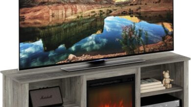 Furinno Classic 70 Inch Tv Stand With Fireplace In Your Home