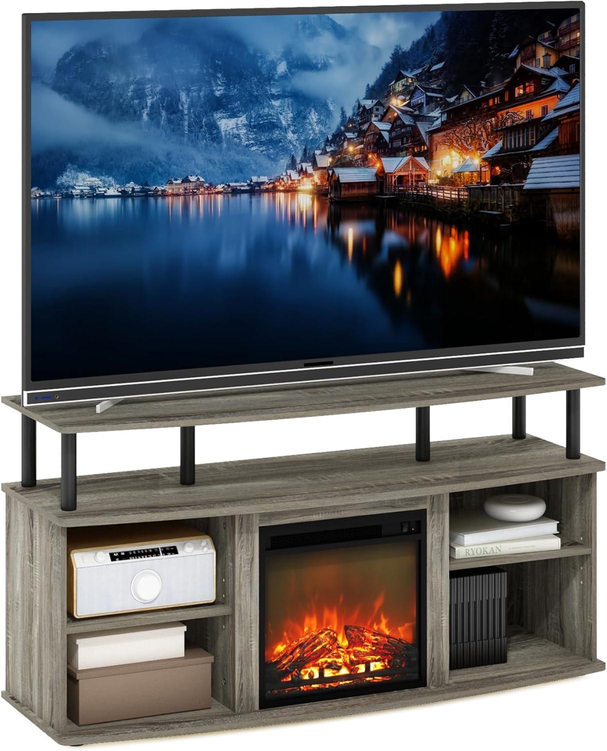 Furinno Jensen Fireplace Tv Stand In Your Living Room